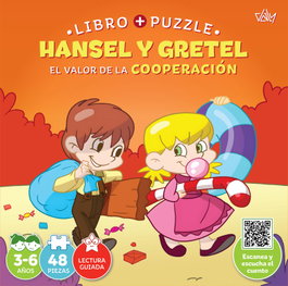 DALY Hansel y Gretel (valor cooperación) - Libro + Puzzle 48 piezas