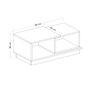 Hanah Home Amsterdam Conjunto de Muebles de Salón con Soporte TV 180cm y Mesa Centro 90cm en Antracita y Nogal