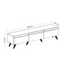 Hanah Home Amsterdam Conjunto de Muebles de Salón con Soporte TV 180cm y Mesa Centro 90cm en Antracita y Nogal