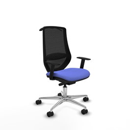 PIQUERAS Y CRESPO Silla de oficina Mardos Azul claro y Negro