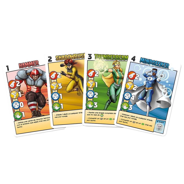 Ediciones Primigenio Juego de Cartas Rookie Heroes - Juego de Mesa Familiar Español, 2 a 4 Jugadores, 30 Min, PEGI 10, 0744430285513