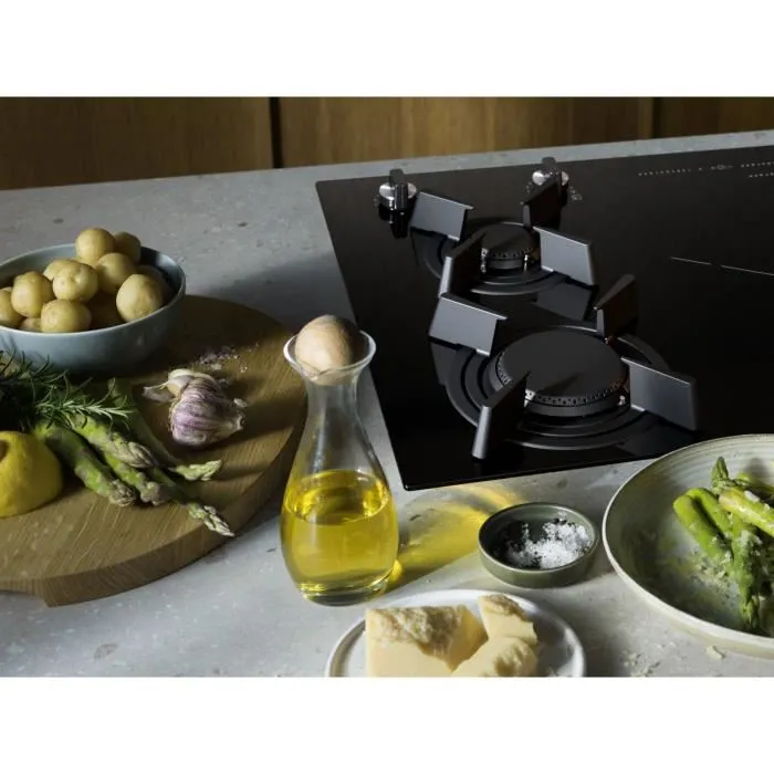 Electrolux Placa de Cocción Mixta KDI640713K - 4 Fuegos, 59 x 52 cm, Negro