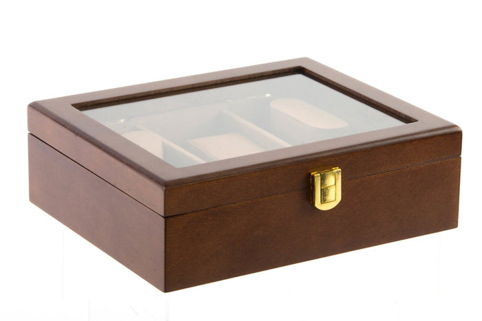 Relojero DKD Home Decor Marron 18 x 8 x 22 cm para 3 relojes