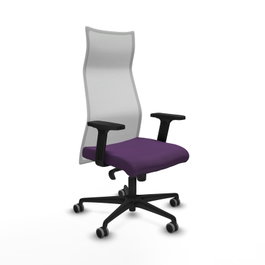 PIQUERAS Y CRESPO Sillón Albacete con Mecanismo Sincro, Morado y Blanco