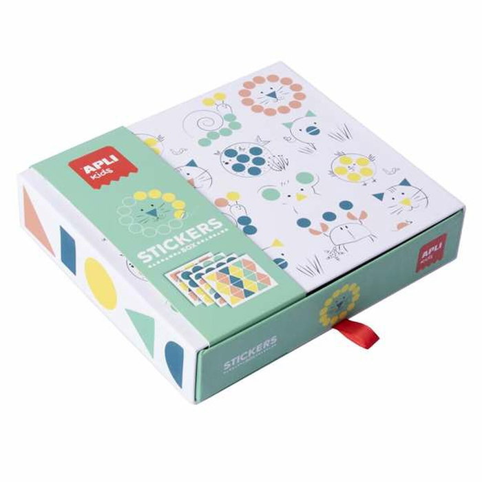 APLI Juego de Pegatinas de Animales y Formas Geométricas