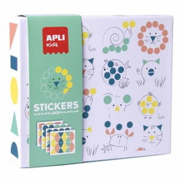 APLI Juego de Pegatinas de Animales y Formas Geométricas