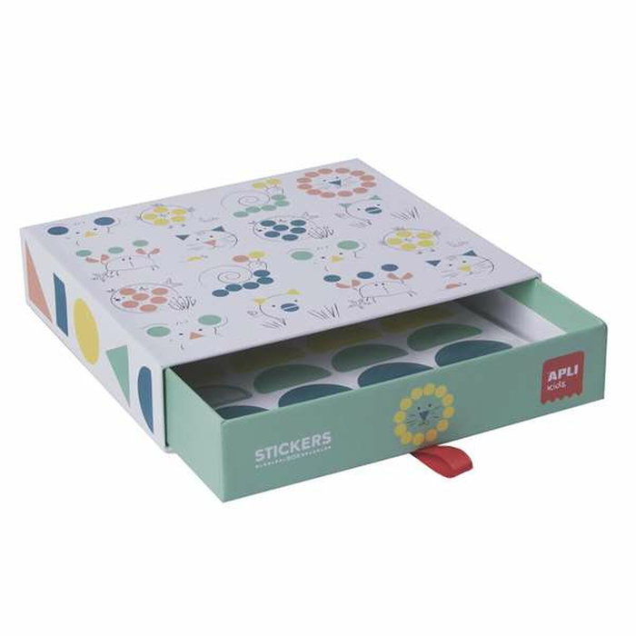 APLI Juego de Pegatinas de Animales y Formas Geométricas
