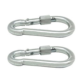 Edm Mosquetón Bombero Msq02 Acero Galvanizado con Seguro 7x70 mm Pack 2 Unidades