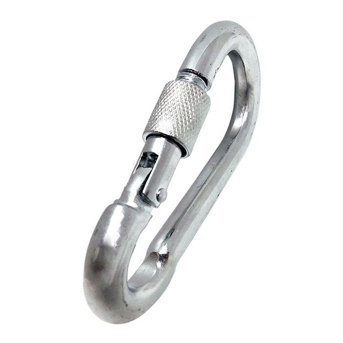 Edm Mosquetón Bombero Msq02 Acero Galvanizado con Seguro 7x70 mm Pack 2 Unidades