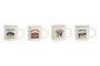 DKD Home Decor Tazas de Porcelana Camper y Vehículos Multicolor