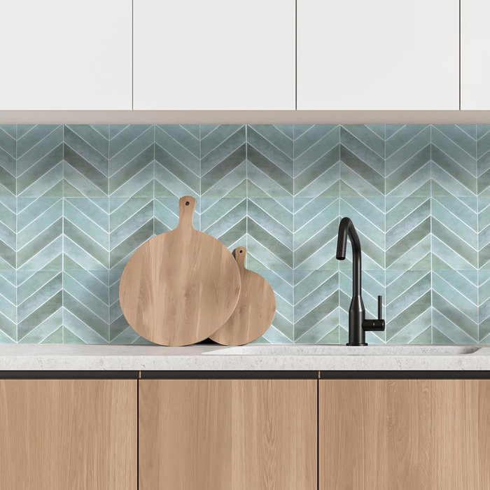 Je cherche une Idee Set de 4 Azulejos Chevron EASYSTICK 29x23 cm Je cherche une Idee Set de 4 Azulejos Chevron EASYSTICK 29x23 cm