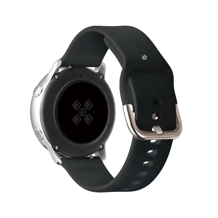 Celly WBANDUNISIL20BK - Correa de silicona universal 20 mm negro para relojes inteligentes (no Apple Watch)