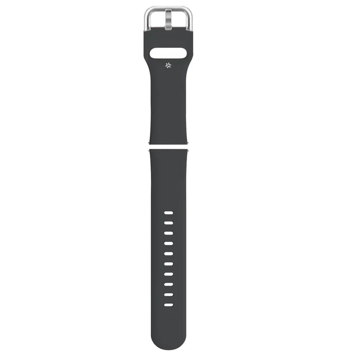 Celly WBANDUNISIL20BK - Correa de silicona universal 20 mm negro para relojes inteligentes (no Apple Watch)