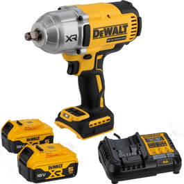 DeWalt DCF900P2T-QW Llave de impacto inalámbrica de 18V con 2 baterías de 5.0 Ah