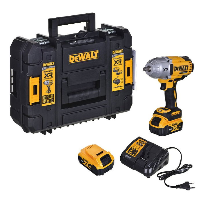 DeWalt DCF900P2T-QW Llave de impacto inalámbrica de 18V con 2 baterías de 5.0 Ah