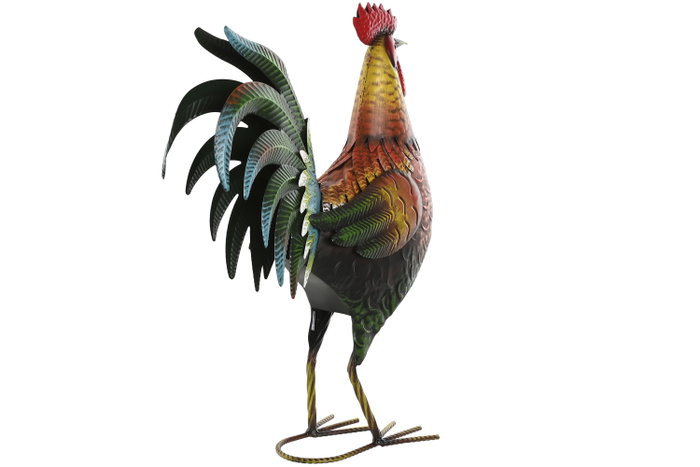 DKD Home Decor Figura de Metal Gallo Surtido de 2 Piezas