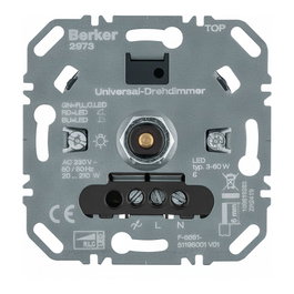 BERKER 2973 Uni-Drehdimmer (R, L, C, LED) Regulador de Intensidad de Luz