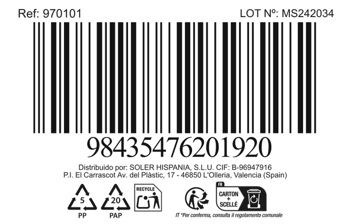 Quttin Fuente Oval AC Light 30.5cm (Pack de 18) <br>Dimensions: 29.7x19.7x2 cm