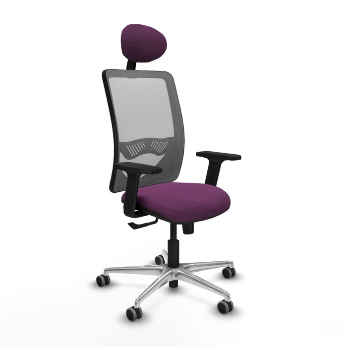 PIQUERAS Y CRESPO Silla de oficina Zulema con mecanismo Sincro, Morado y Gris PIQUERAS Y CRESPO Silla de oficina Zulema con mecanismo Sincro, Morado y Gris