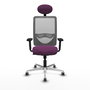PIQUERAS Y CRESPO Silla de oficina Zulema con mecanismo Sincro, Morado y Gris