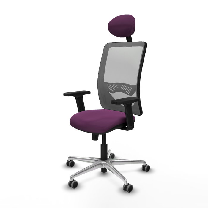 PIQUERAS Y CRESPO Silla de oficina Zulema con mecanismo Sincro, Morado y Gris PIQUERAS Y CRESPO Silla de oficina Zulema con mecanismo Sincro, Morado y Gris