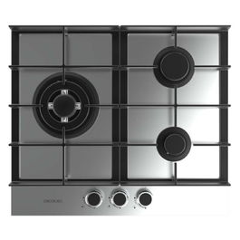 Cecotec Placa de gas Bolero Squad G 3400F 3 fuegos 6200W inox parrillas hierro fundido
