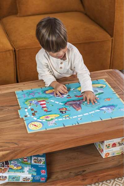 Goula Puzzle XXL Piratas con 48 Piezas y Barco 3D