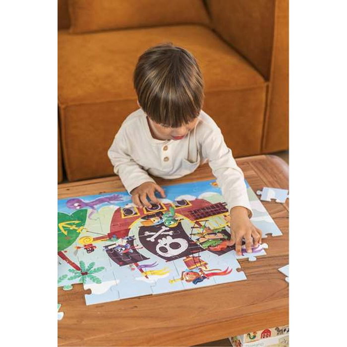 Goula Puzzle XXL Piratas con 48 Piezas y Barco 3D