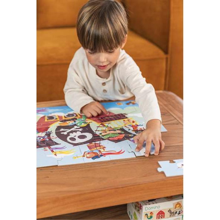 Goula Puzzle XXL Piratas con 48 Piezas y Barco 3D