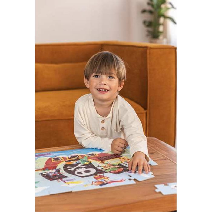 Goula Puzzle XXL Piratas con 48 Piezas y Barco 3D