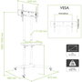 Techly ICA-TR6 Soporte de TV Móvil para Pantallas de 30 a 65 Pulgadas