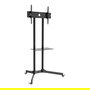 Techly ICA-TR6 Soporte móvil con ruedas para TV, altura ajustable, compatible con pantallas LCD/LED de 30" a 65" (76-165 cm), soporte VESA, carga hasta 60 kg, color negro