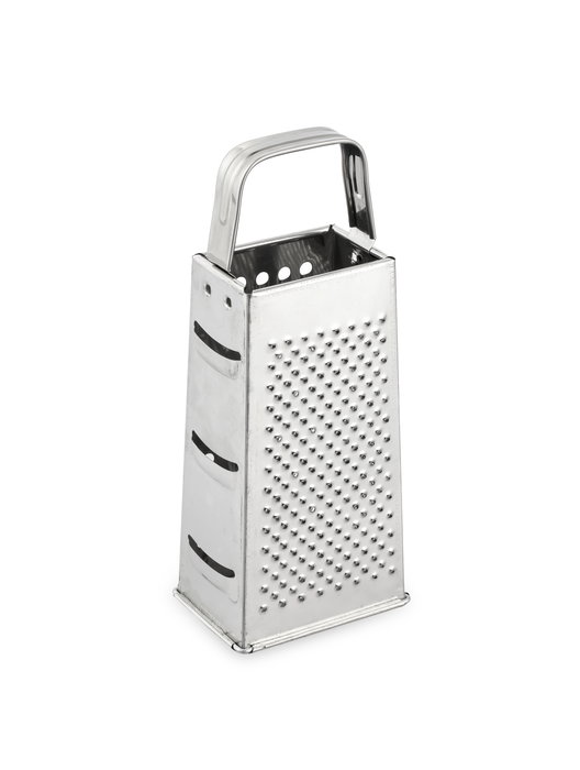 Inde Rallador de Cocina Multiusos 4 Caras de Acero Inoxidable para Queso Verduras, 21 cm (24 Unidades)