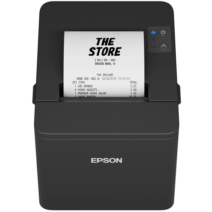 Epson TM-T20IV Impresora de recibos térmica USB + Serial, Negro