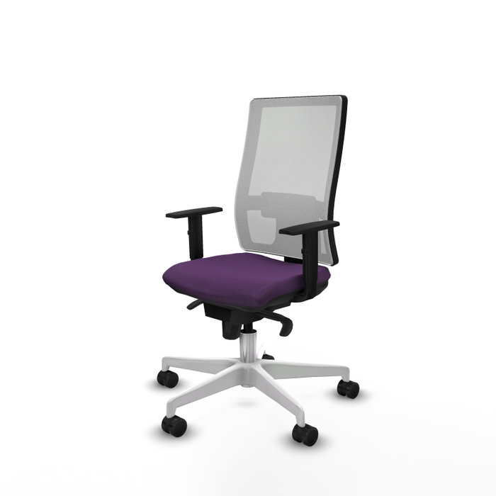 PIQUERAS Y CRESPO Silla de oficina Horna con mecanismo Sincro, Morado y Blanco PIQUERAS Y CRESPO Silla de oficina Horna con mecanismo Sincro, Morado y Blanco