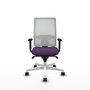PIQUERAS Y CRESPO Silla de oficina Horna con mecanismo Sincro, Morado y Blanco