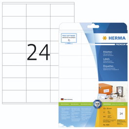 HERMA Etiquetas Premium A4 Blancas 70x36 mm 600 Unidades