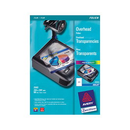 AVERY Zweckform InkJetfolien 2502 transparente, 50 unidades