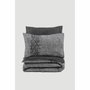 Aucune Juego de cama Gris 100% Algodón con Funda Nórdica y 2 Fundas de Almohada