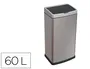 Q-connect Papelera con Sensor Automático, Capacidad 60 Litros, Metal Cromado, 630x270x400 mm