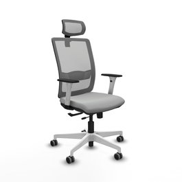 PIQUERAS Y CRESPO Silla de oficina Haches Gris con Mecanismo Sincro/Traslack
