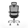 PIQUERAS Y CRESPO Silla de oficina Haches Gris con Mecanismo Sincro/Traslack