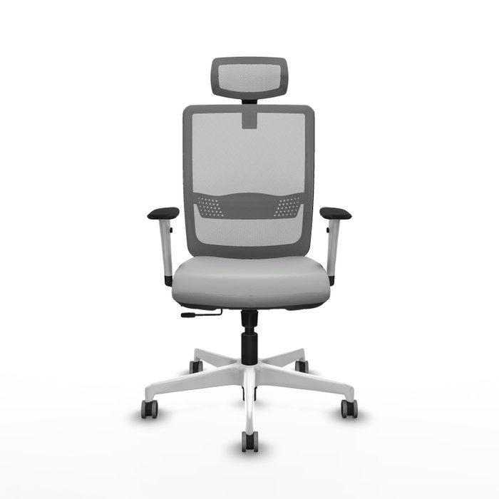 PIQUERAS Y CRESPO Silla de oficina Haches Gris con Mecanismo Sincro/Traslack
