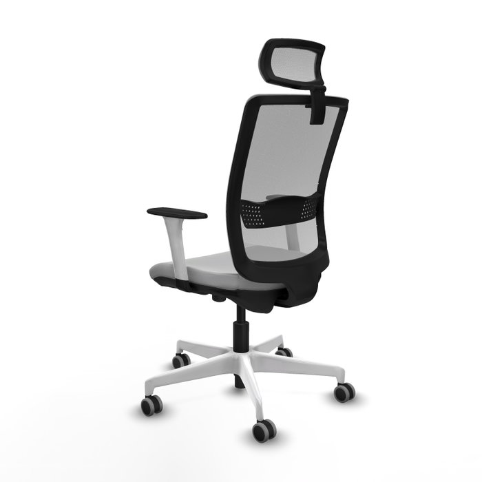 PIQUERAS Y CRESPO Silla de oficina Haches Gris con Mecanismo Sincro/Traslack