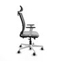 PIQUERAS Y CRESPO Silla de oficina Haches Gris con Mecanismo Sincro/Traslack