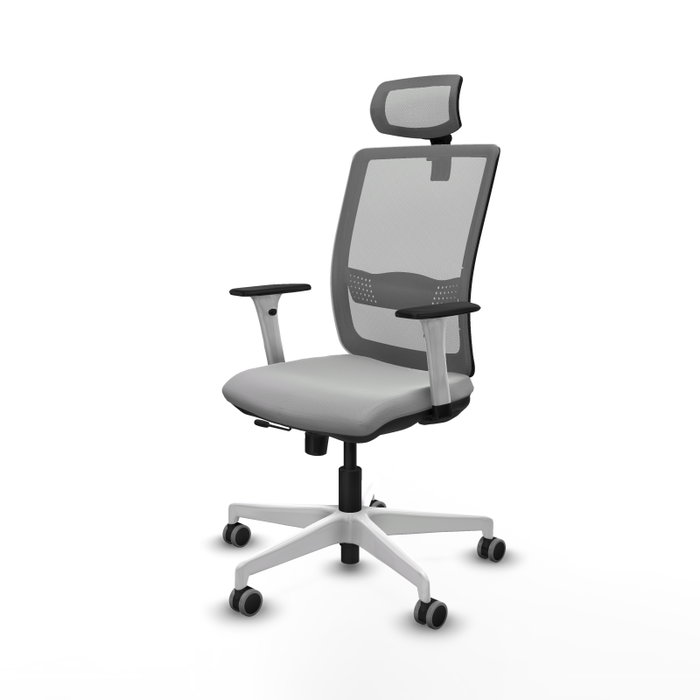 PIQUERAS Y CRESPO Silla de oficina Haches Gris con Mecanismo Sincro/Traslack