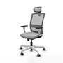 PIQUERAS Y CRESPO Silla de oficina Haches Gris con Mecanismo Sincro/Traslack