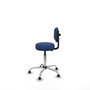 PIQUERAS Y CRESPO Silla Llanos giratoria azul marino con base cromada