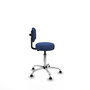 PIQUERAS Y CRESPO Silla Llanos giratoria azul marino con base cromada
