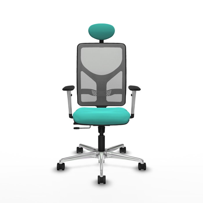 PIQUERAS Y CRESPO Silla de oficina Motilla Turquesa y Gris PIQUERAS Y CRESPO Silla de oficina Motilla Turquesa y Gris